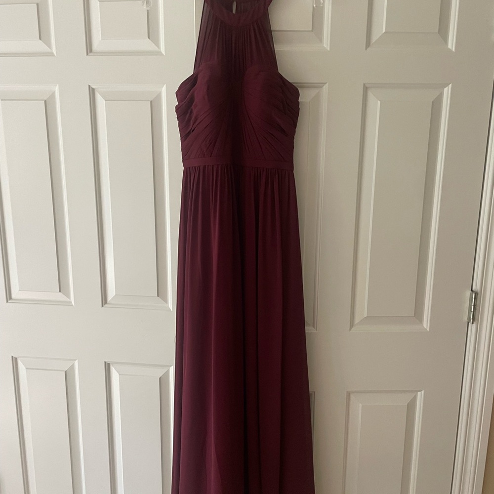 Camille La Vie Deep Red Halter Maxi Dress
